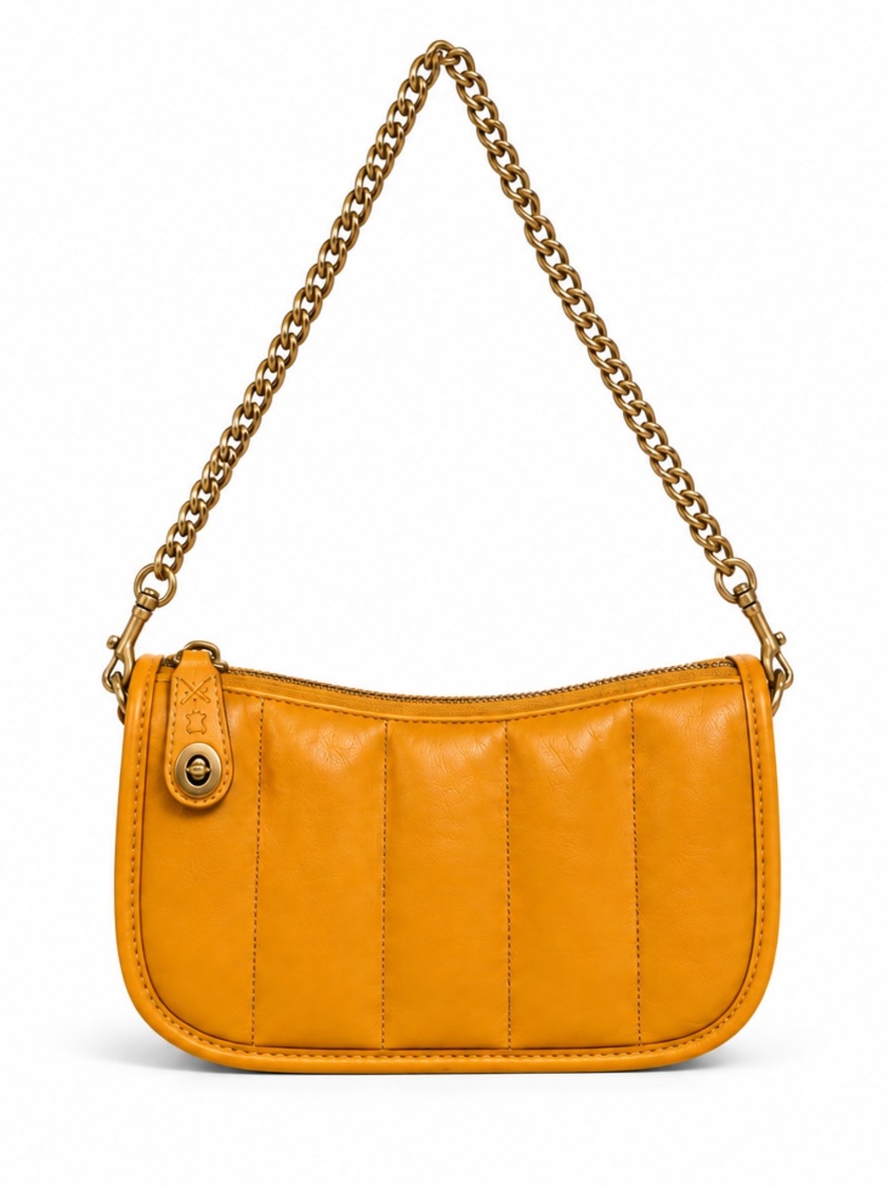 Coach Swinger 20 Leather
Quilted Clutch w/ Chain Bag, Colour Buttercup [NWT]